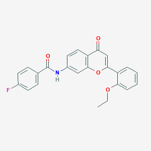 N-[2-(2-ethoxyphenyl)-4-oxo-4H-chromen-7-yl]-4-fluorobenzamide