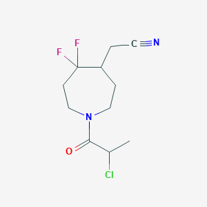 2-[1-(2-Chloropropanoyl)-5,5-difluoroazepan-4-yl]acetonitrile