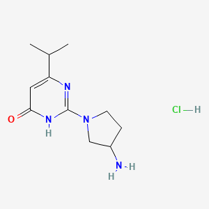 2-(3-Aminopyrrolidin-1-yl)-6-isopropylpyrimidin-4-ol hydrochloride