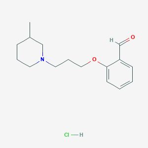 molecular formula C16H24ClNO2 B3006931 2-(3-(3-Methylpiperidin-1-yl)propoxy)benzaldehyde hydrochloride CAS No. 1052509-37-1