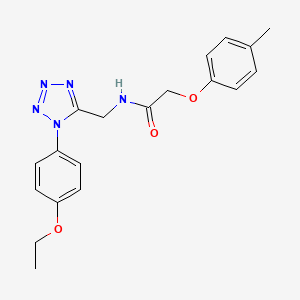 molecular formula C19H21N5O3 B3006946 N-((1-(4-ethoxyphenyl)-1H-tetrazol-5-yl)methyl)-2-(p-tolyloxy)acetamide CAS No. 1005305-78-1