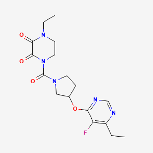1-Ethyl-4-(3-((6-ethyl-5-fluoropyrimidin-4-yl)oxy)pyrrolidine-1-carbonyl)piperazine-2,3-dione