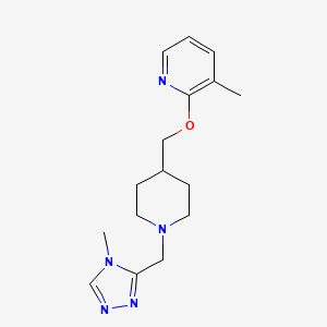 3-methyl-2-({1-[(4-methyl-4H-1,2,4-triazol-3-yl)methyl]piperidin-4-yl}methoxy)pyridine