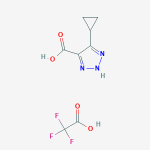 molecular formula C8H8F3N3O4 B3006964 5-Cyclopropyl-2H-triazole-4-carboxylic acid;2,2,2-trifluoroacetic acid CAS No. 2260931-81-3
