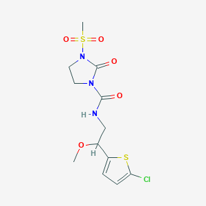 N-(2-(5-chlorothiophen-2-yl)-2-methoxyethyl)-3-(methylsulfonyl)-2-oxoimidazolidine-1-carboxamide