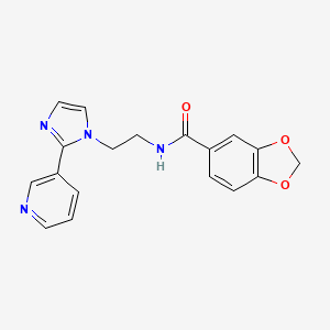 N-(2-(2-(pyridin-3-yl)-1H-imidazol-1-yl)ethyl)benzo[d][1,3]dioxole-5-carboxamide