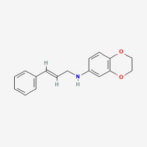 N-(3-phenylprop-2-en-1-yl)-2,3-dihydro-1,4-benzodioxin-6-amine