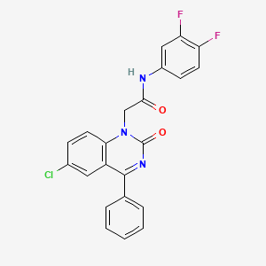 molecular formula C22H14ClF2N3O2 B3006976 2-(6-chloro-2-oxo-4-phenylquinazolin-1(2H)-yl)-N-(3,4-difluorophenyl)acetamide CAS No. 932321-20-5