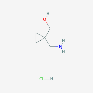 molecular formula C5H12ClNO B3006981 (1-(aminomethyl)cyclopropyl)methanol HCl salt CAS No. 1400877-64-6