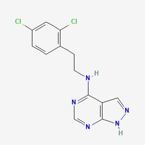 molecular formula C13H11Cl2N5 B3006986 N-[2-(2,4-二氯苯基)乙基]-1H-吡唑并[3,4-d]嘧啶-4-胺 CAS No. 732270-05-2