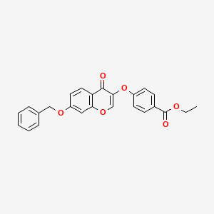 molecular formula C25H20O6 B3006987 Ethyl 4-(4-oxo-7-phenylmethoxychromen-3-yl)oxybenzoate CAS No. 637751-57-6