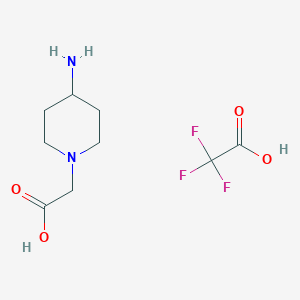 2-(4-Aminopiperidin-1-yl)acetic acid;2,2,2-trifluoroacetic acid