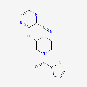 3-((1-(Thiophene-2-carbonyl)piperidin-3-yl)oxy)pyrazine-2-carbonitrile