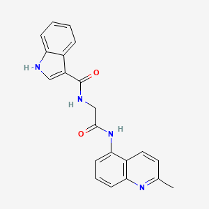 N-(2-((2-methylquinolin-5-yl)amino)-2-oxoethyl)-1H-indole-3-carboxamide