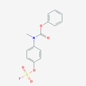 molecular formula C14H12FNO5S B3006997 苯基 N-(4-氟磺酰氧基苯基)-N-甲基氨基甲酸酯 CAS No. 2411202-20-3