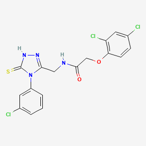 N-((4-(3-chlorophenyl)-5-thioxo-4,5-dihydro-1H-1,2,4-triazol-3-yl)methyl)-2-(2,4-dichlorophenoxy)acetamide