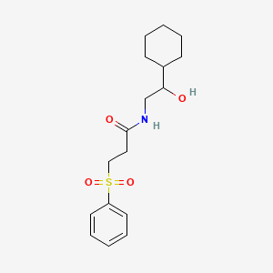 molecular formula C17H25NO4S B3007004 N-(2-cyclohexyl-2-hydroxyethyl)-3-(phenylsulfonyl)propanamide CAS No. 1351652-66-8