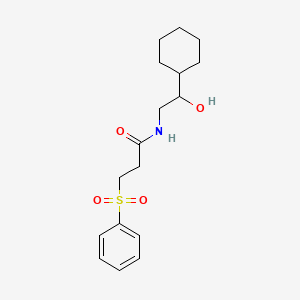 3-(benzenesulfonyl)-N-(2-cyclohexyl-2-hydroxyethyl)propanamide