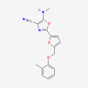 5-(Methylamino)-2-(5-((o-tolyloxy)methyl)furan-2-yl)oxazole-4-carbonitrile