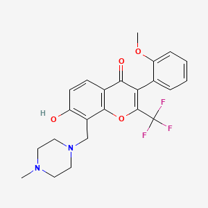 7-hydroxy-3-(2-methoxyphenyl)-8-((4-methylpiperazin-1-yl)methyl)-2-(trifluoromethyl)-4H-chromen-4-one