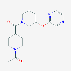 1-(4-(3-(Pyrazin-2-yloxy)piperidine-1-carbonyl)piperidin-1-yl)ethanone