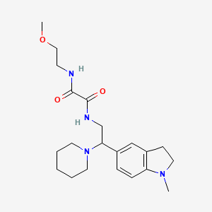 N1-(2-methoxyethyl)-N2-(2-(1-methylindolin-5-yl)-2-(piperidin-1-yl)ethyl)oxalamide