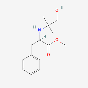 molecular formula C14H21NO3 B3007029 Methyl 2-[(1-hydroxy-2-methylpropan-2-yl)amino]-3-phenylpropanoate CAS No. 1431859-26-5