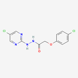 molecular formula C12H10Cl2N4O2 B3007036 2-(4-chlorophenoxy)-N'-(5-chloropyrimidin-2-yl)acetohydrazide CAS No. 1370051-55-0