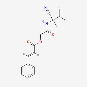 [2-[(2-cyano-3-methylbutan-2-yl)amino]-2-oxoethyl] (E)-3-phenylprop-2-enoate