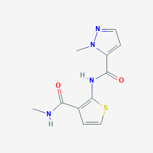 1-methyl-N-(3-(methylcarbamoyl)thiophen-2-yl)-1H-pyrazole-5-carboxamide