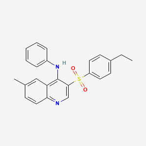 molecular formula C24H22N2O2S B3007050 3-((4-ethylphenyl)sulfonyl)-6-methyl-N-phenylquinolin-4-amine CAS No. 899356-25-3