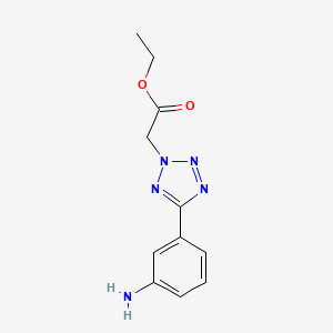 molecular formula C11H13N5O2 B3007053 ethyl [5-(3-aminophenyl)-2H-tetrazol-2-yl]acetate CAS No. 946817-51-2