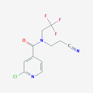 2-chloro-N-(2-cyanoethyl)-N-(2,2,2-trifluoroethyl)pyridine-4-carboxamide