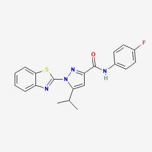 1-(benzo[d]thiazol-2-yl)-N-(4-fluorophenyl)-5-isopropyl-1H-pyrazole-3-carboxamide