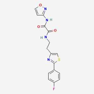 molecular formula C16H13FN4O3S B3007065 N1-(2-(2-(4-fluorophenyl)thiazol-4-yl)ethyl)-N2-(isoxazol-3-yl)oxalamide CAS No. 1209829-47-9