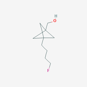 molecular formula C10H17FO B3007069 [3-(4-Fluorobutyl)-1-bicyclo[1.1.1]pentanyl]methanol CAS No. 2287301-16-8