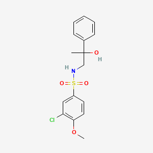 molecular formula C16H18ClNO4S B3007084 3-chloro-N-(2-hydroxy-2-phenylpropyl)-4-methoxybenzenesulfonamide CAS No. 1351586-16-7