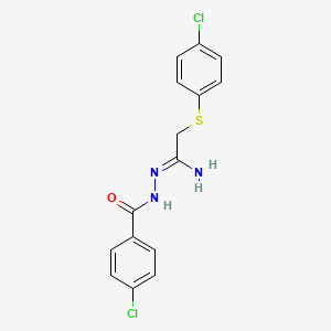 N'-(4-chlorobenzoyl)-2-[(4-chlorophenyl)sulfanyl]ethanehydrazonamide