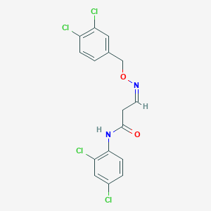 3-{[(3,4-dichlorobenzyl)oxy]imino}-N-(2,4-dichlorophenyl)propanamide