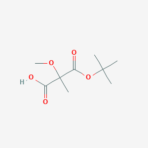 molecular formula C9H16O5 B3007090 3-(Tert-butoxy)-2-methoxy-2-methyl-3-oxopropanoic acid CAS No. 1955497-88-7