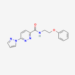 molecular formula C16H15N5O2 B3007092 N-(2-苯氧基乙基)-6-(1H-吡唑-1-基)吡啶并嗪-3-甲酰胺 CAS No. 1351609-69-2