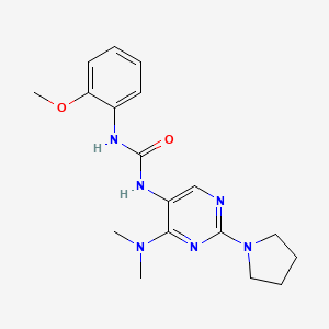 1-(4-(Dimethylamino)-2-(pyrrolidin-1-yl)pyrimidin-5-yl)-3-(2-methoxyphenyl)urea