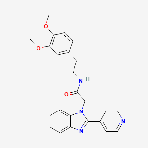 molecular formula C24H24N4O3 B3007105 N-(3,4-dimethoxyphenethyl)-2-(2-(pyridin-4-yl)-1H-benzo[d]imidazol-1-yl)acetamide CAS No. 1105210-75-0