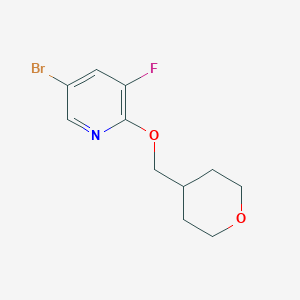 molecular formula C11H13BrFNO2 B3007106 5-Bromo-3-fluoro-2-[(oxan-4-yl)methoxy]pyridine CAS No. 1256545-29-5