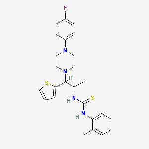 1-(1-(4-(4-Fluorophenyl)piperazin-1-yl)-1-(thiophen-2-yl)propan-2-yl)-3-(o-tolyl)thiourea