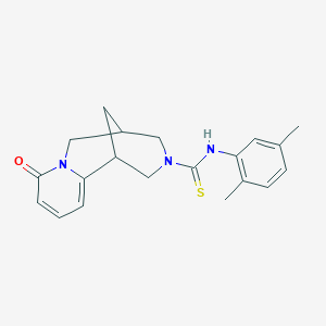 molecular formula C20H23N3OS B3007112 N-(2,5-dimethylphenyl)-8-oxo-1,5,6,8-tetrahydro-2H-1,5-methanopyrido[1,2-a][1,5]diazocine-3(4H)-carbothioamide CAS No. 399002-50-7