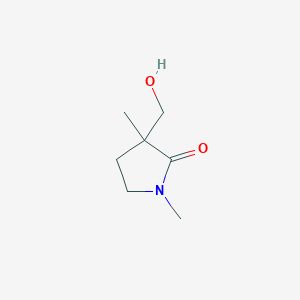 molecular formula C7H13NO2 B3007113 3-(Hydroxymethyl)-1,3-dimethylpyrrolidin-2-one CAS No. 2060052-69-7