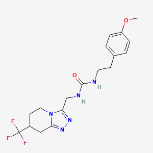 1-(4-Methoxyphenethyl)-3-((7-(trifluoromethyl)-5,6,7,8-tetrahydro-[1,2,4]triazolo[4,3-a]pyridin-3-yl)methyl)urea