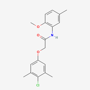 molecular formula C18H20ClNO3 B3007121 2-(4-chloro-3,5-dimethylphenoxy)-N-(2-methoxy-5-methylphenyl)acetamide CAS No. 332942-54-8