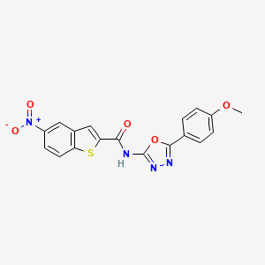 N-[5-(4-methoxyphenyl)-1,3,4-oxadiazol-2-yl]-5-nitro-1-benzothiophene-2-carboxamide